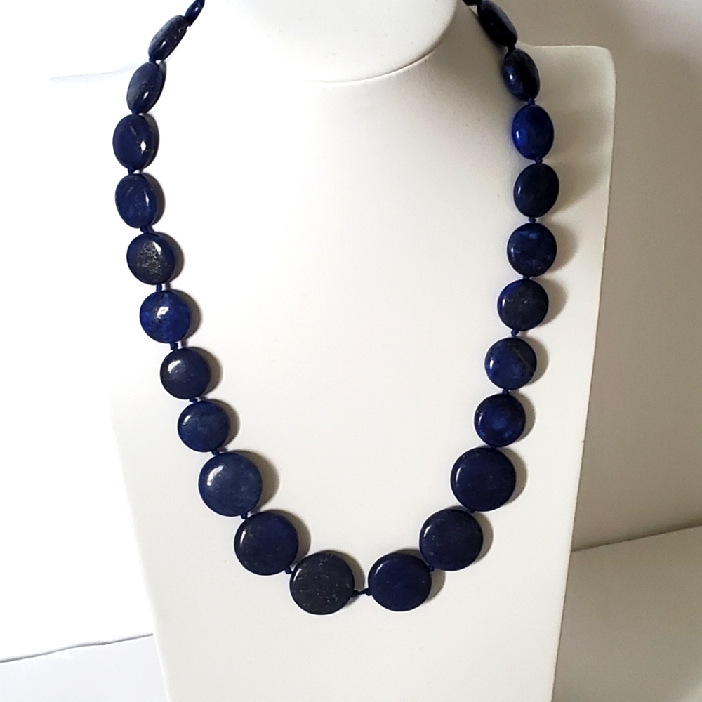Lapis Stone Sterling Silver Necklace